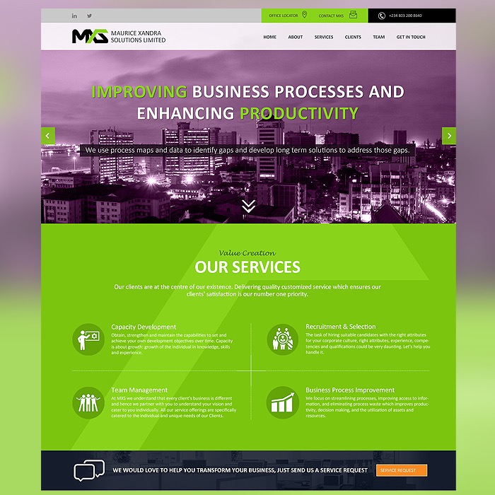One-Pager Corporate Website